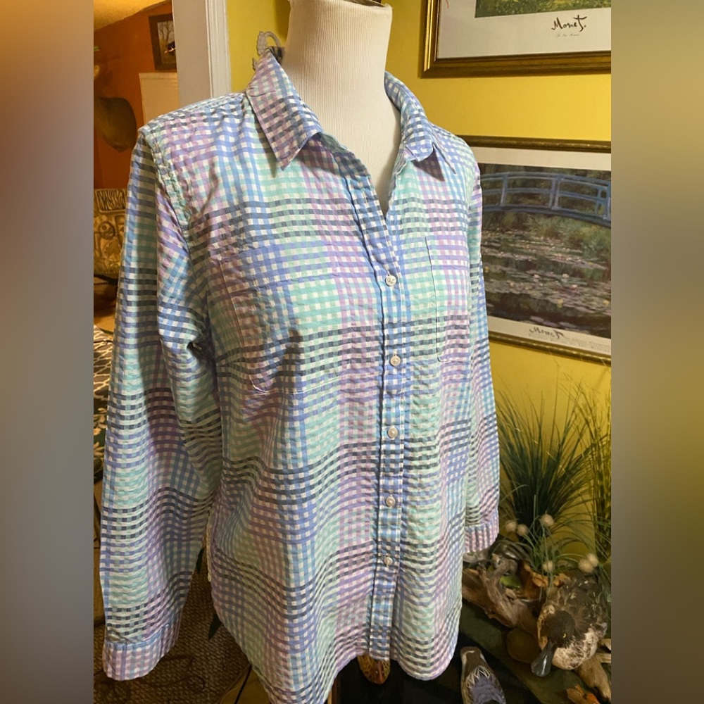 LL Bean Multi Color Long-Sleeveve Button Down Shirt